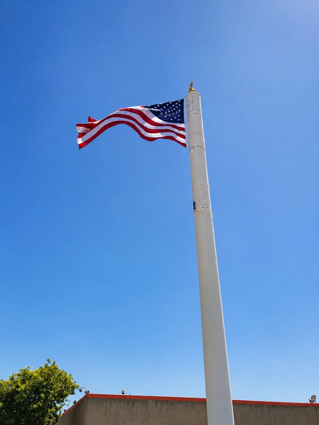 Large American flag at Affordable Storage in Pacheco
