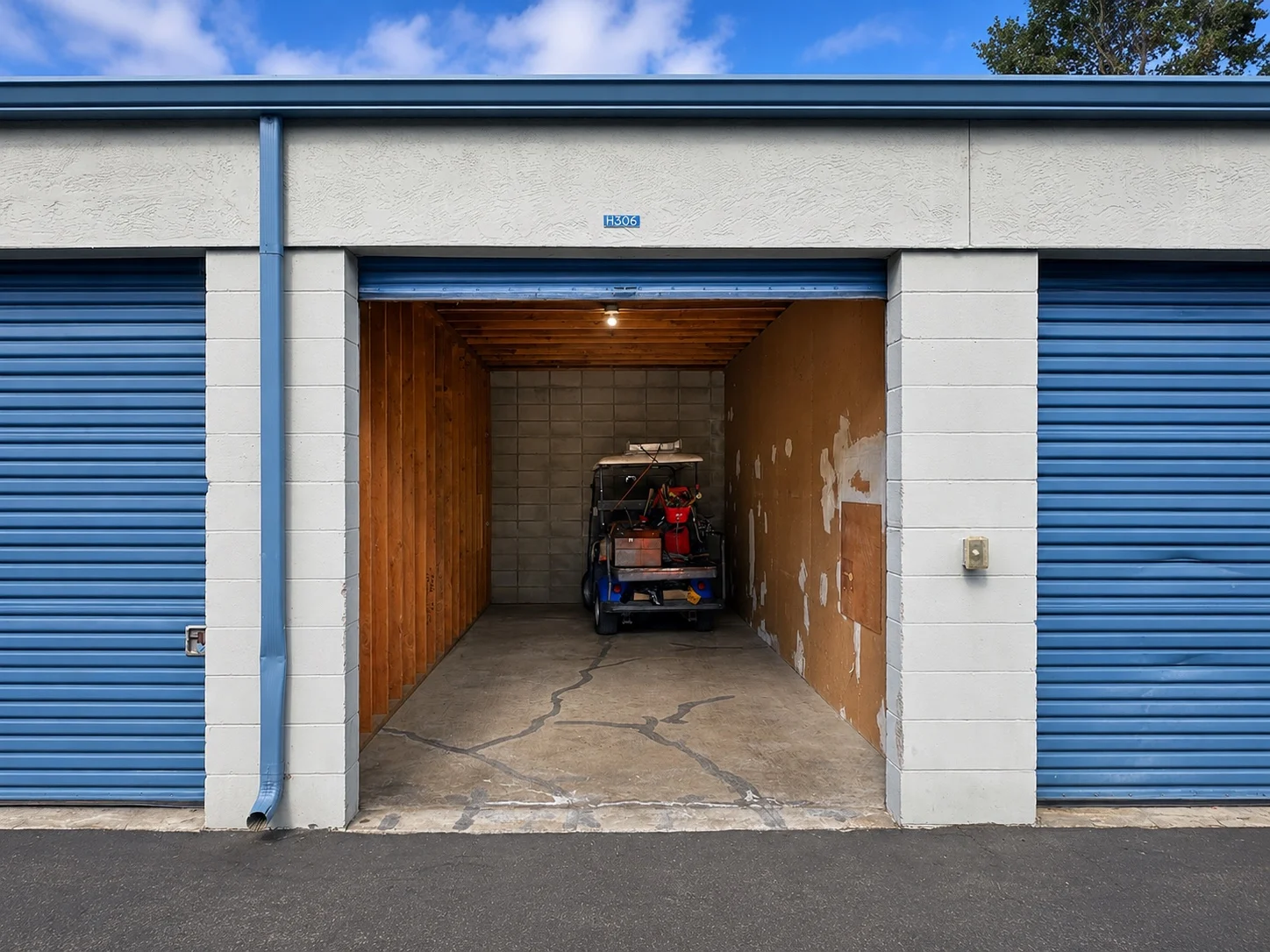 Open drive-up storage unit near Concord, California