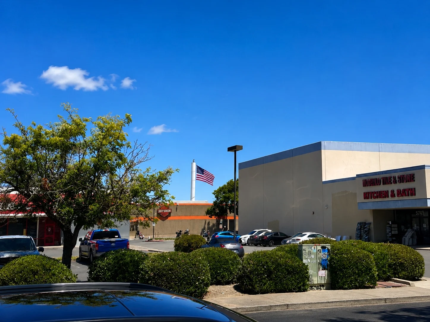 Affordable Storage landmark flag visible near Concord, CA